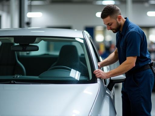 Pemasangan kaca depan mobil